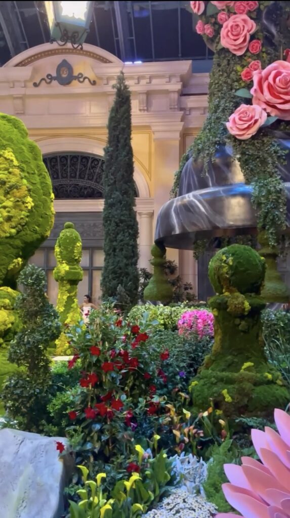 Plant sculpture inside the Bellagio Conservatory and Botanical Gardens in Las Vegas