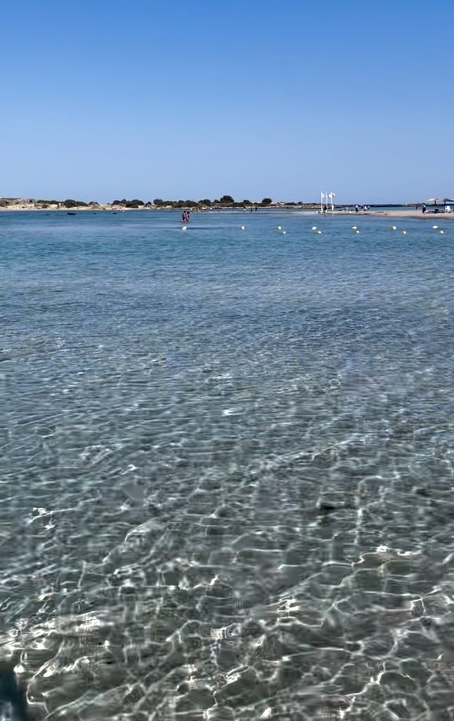 Elafonisi vs Balos comparison: quiet Elafonisi Beach early in the morning in Crete